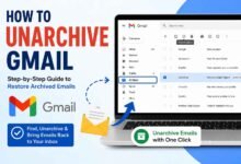 how to unarchive Gmail