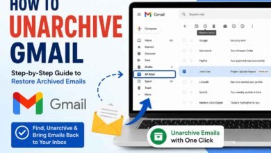 how to unarchive Gmail